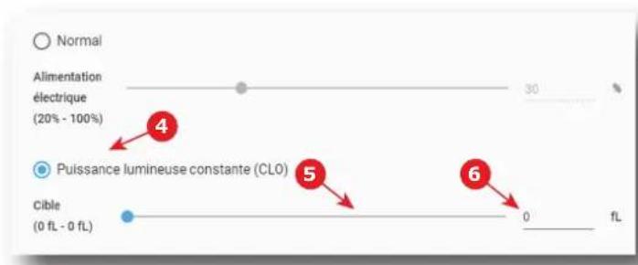 Barco XDM4K25 - Comment configurer la puissance lumineuse - 2