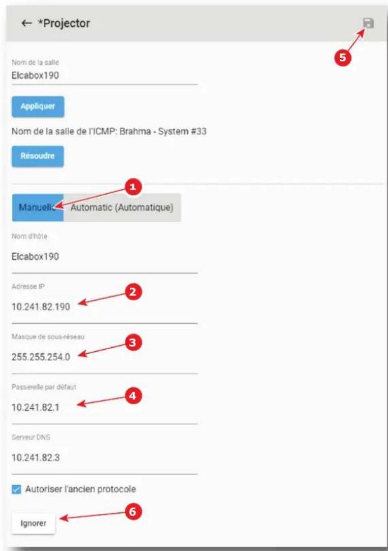 Barco XDM4K25 - Comment configurer manuellement - 1
