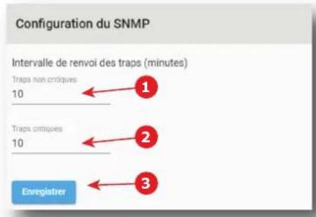 Barco XDM4K25 - Comment modifier l'intervalle de renvoi de trap - 1