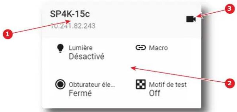 Barco XDM4K25 - A propos du tableau de bord - 1
