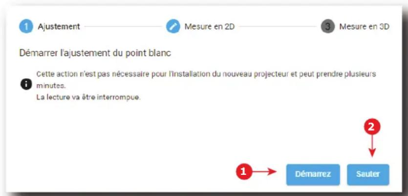 Barco XDM4K25 - Comment procéder à l'étaconnage - 2