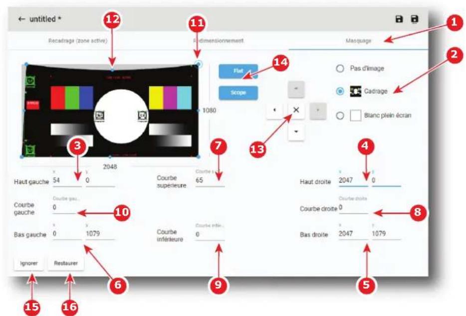 Barco XDM4K25 - Comment proceder au masquage - 1