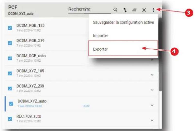 Barco XDM4K25 - Comment creator et exporter un package de sauvegarde de PCF - 2