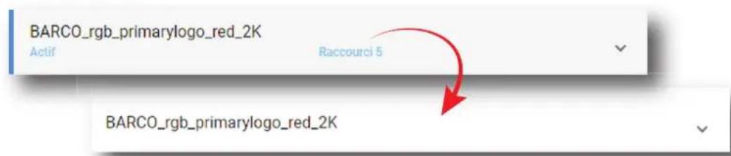 Barco XDM4K25 - Comment dissocier un motif de test d'un numero de raccourci - 2