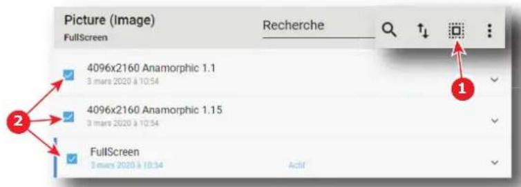 Barco XDM4K25 - Comment supprimer plusieurs fichiers à l'écran - 1