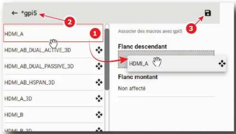 Barco XDM4K25 - Comment associer une macro - 1
