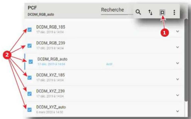 Barco XDM4K25 - Comment supprimer plusieurs PCF - 1