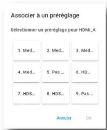 Barco XDM4K25 - Comment associier une macro à un préréglage - 3