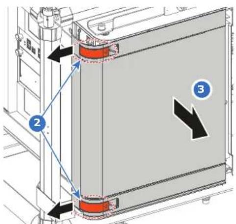 Barco XDM4K25 - Comment proceder au retrait - 3