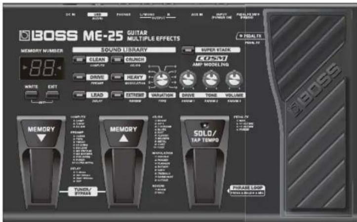 BOSS ME25 - ME-25 GUITAR MULTIPLE EFFECTS - 1