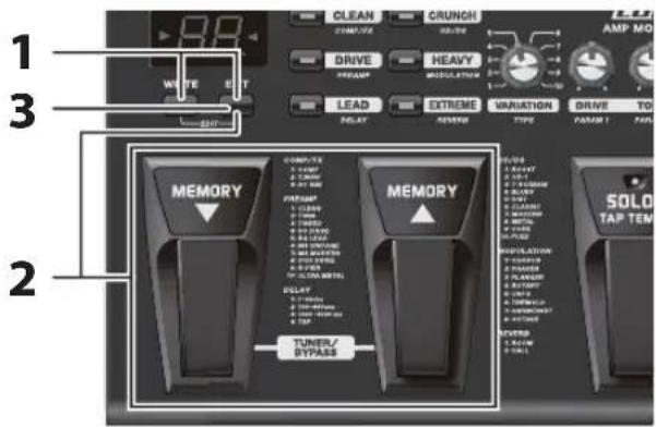 BOSS ME25 - Ajuste del supresor de ruidos - 1