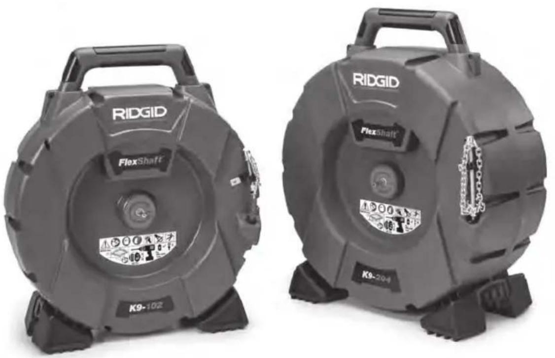 RIDGID FlexShaft K9102 - Abflussreinigungsmaschinen Modell K9-102 und K9-204 FlexShaft™ - 1