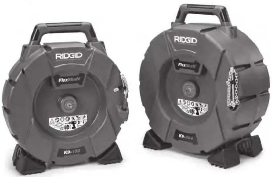 RIDGID FlexShaft K9102 - Model K9-102 & K9-204 FlexShaft™ Drain Cleaning Machines - 1