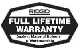 RIDGID FlexShaft K912 - No other express warranty applies - 1