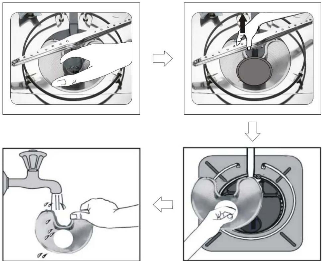 COMFEE CS14EFSBK1RCM - Nettoyer le tamis du filtre - 1