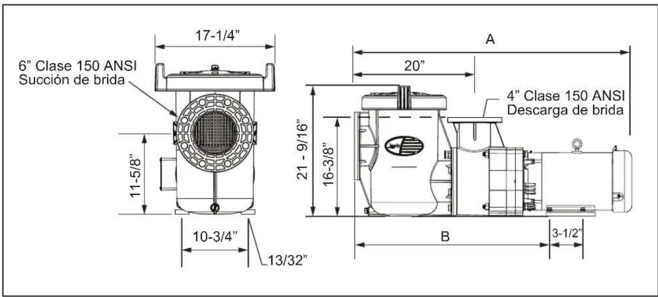 Jandy JCP053ATS - Sección 9. Dimensiones del producto - 2
