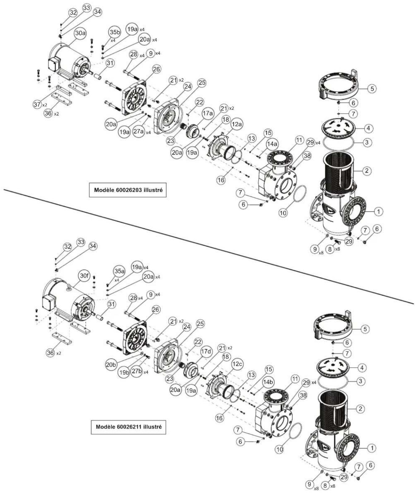 Jandy JCP153ATN - Section 8. list des pieces de rechange - 1