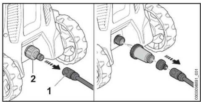 STIHL RE 80 - Collegare il tubo flessibile dell'acqua - 2