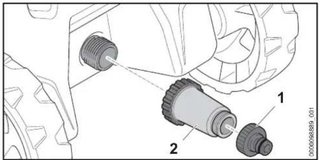 STIHL RE 80 - Wasserfilter anschließen - 1