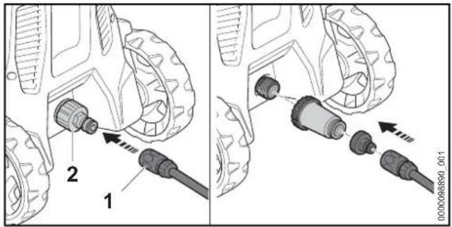 STIHL RE 80 - Wasserschlauch anschließen - 1