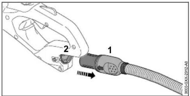 STIHL HSA 130 R - Removing the Connecting Cable Plug - 1