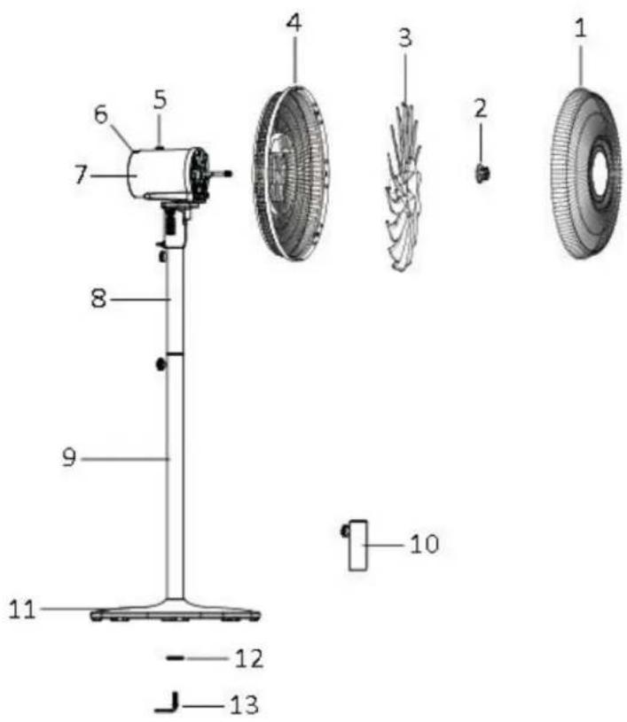 Emerio FN121056 - PARTS DESCRIPTION - 1