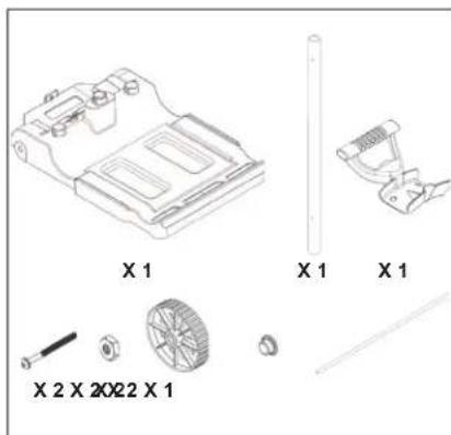 HAYWARD SharkVac XL Pilot - INTRUCCIONES DEL CARRITO DE TRANSPORTE - VÉASE EL DIAGRAMA - 1