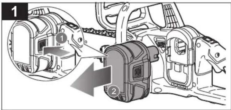 Technical diagram showing mechanical assembly with numbered components and directional arrows indicating motion or movement.