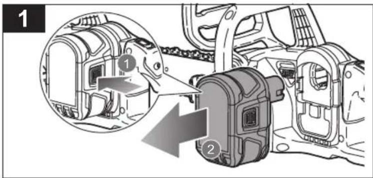 Technical diagram showing mechanical assembly with labeled parts and directional arrows indicating movement or assembly.