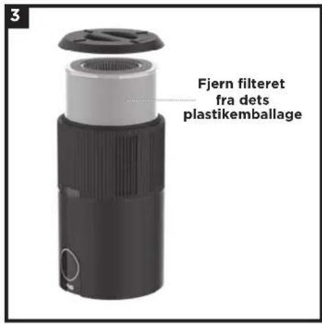 Fjern filteret fra dets plastikemballage
