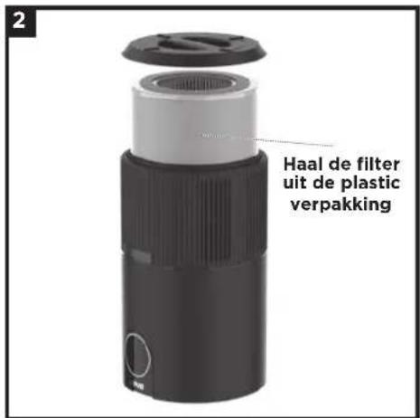 Haal de filter uit de plastic verpakking
