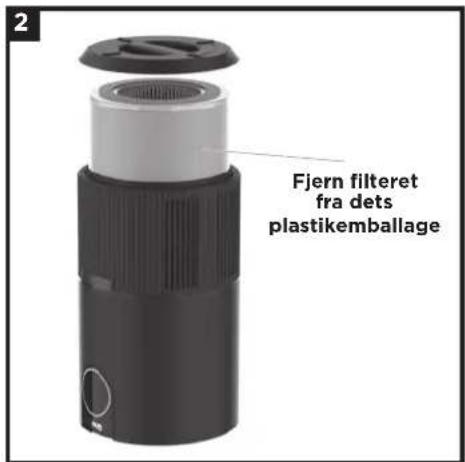 Fjern filteret fra dets plastikemballage