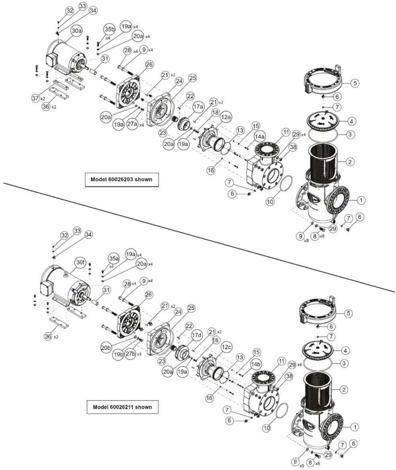 Jandy JCP153ATS - Section 8. Replacement Parts List - 1