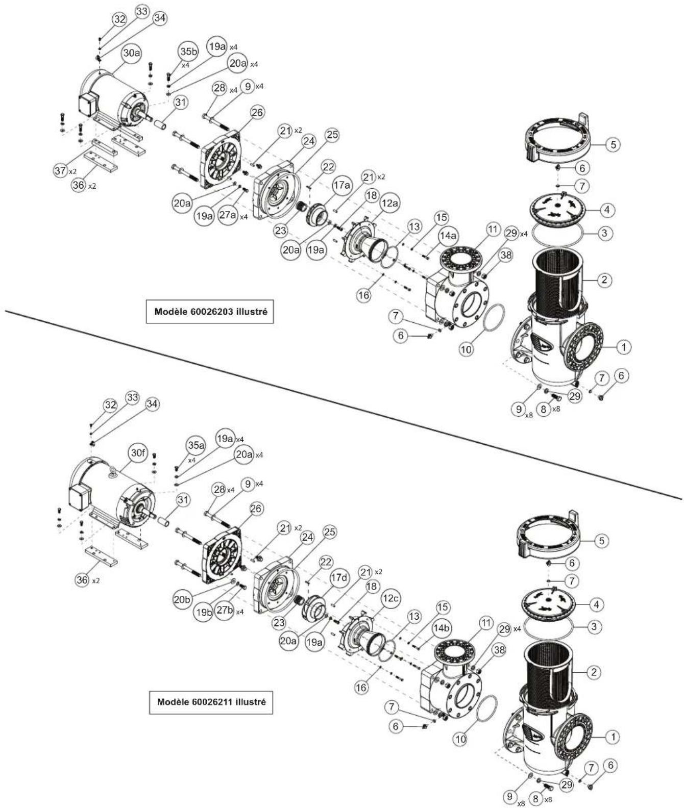 Jandy JCP153ATS - Section 8. liste des pièces de rechange - 1