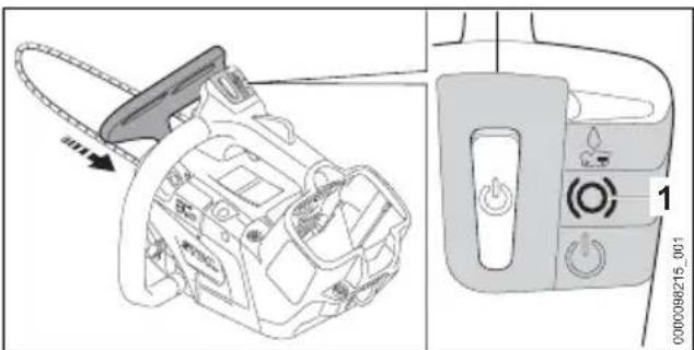 STIHL MSA 220 TCO - Desserrage du frein de chaîne - 1