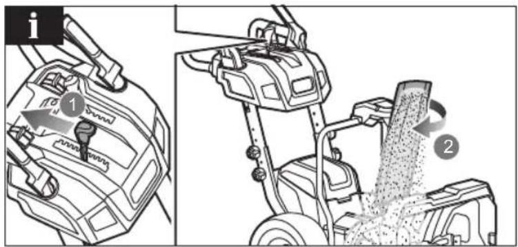 Technical diagram showing mechanical assembly steps with labeled parts and directional arrows