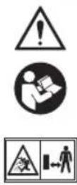 Four black-and-white pictograms showing human head, no litter, hand gesture, and no litter with a 1.5M scale indicator.