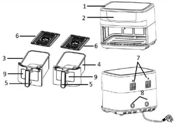 Emerio AF128121 - PARTS DESCRIPTION - 1
