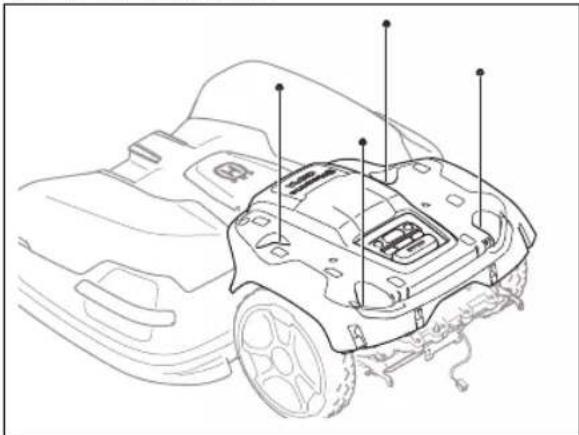 HUSQVARNA CEORA RZ 43M - Pour retirer la batterie - 6