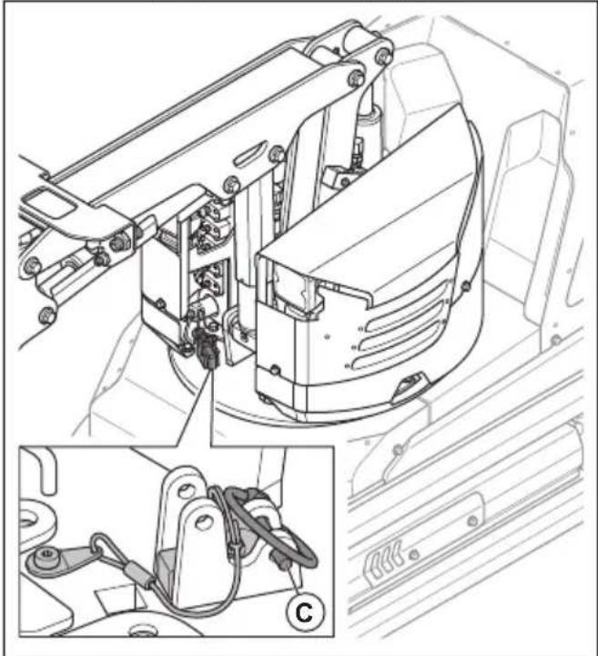 HUSQVARNA CEORA 544 EPOS - Contrôle du verrou de rotation (DXR 95) - 3