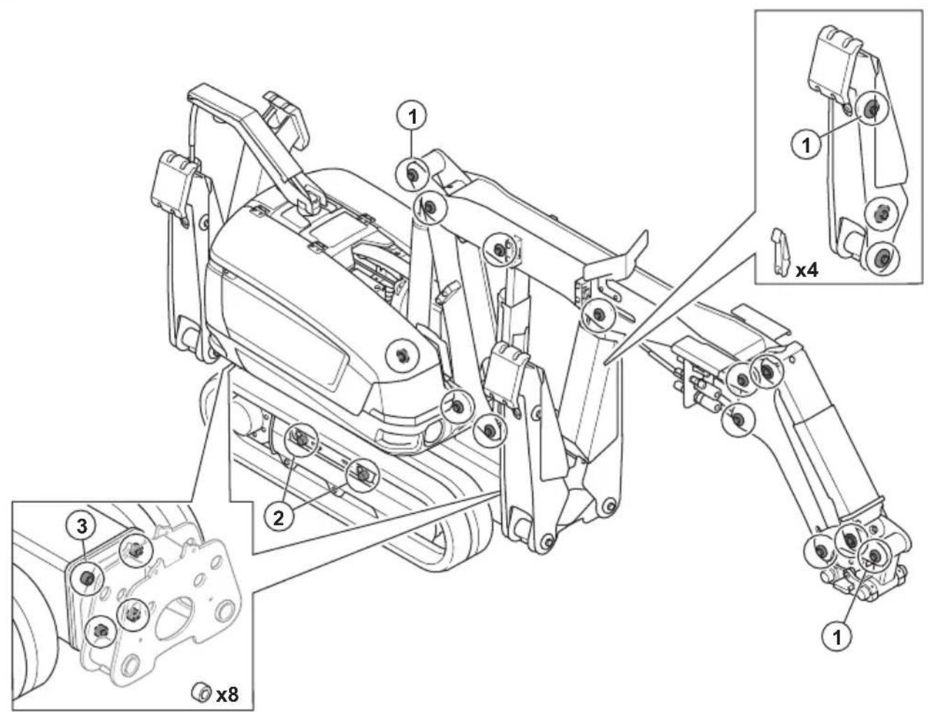 HUSQVARNA CEORA 544 EPOS - To do a check of the screw joints - 3