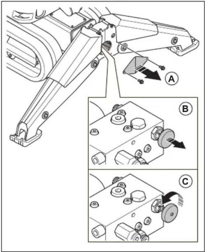 HUSQVARNA CEORA 544 EPOS - To remove and install the caterpillar tracks (DXR 275, DXR 305, DXR 315) - 1