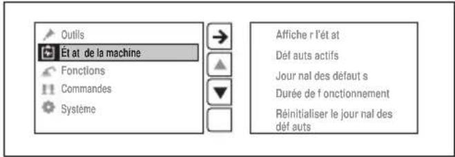 HUSQVARNA CEORA 544 EPOS - Menu « état de la machine » - 1