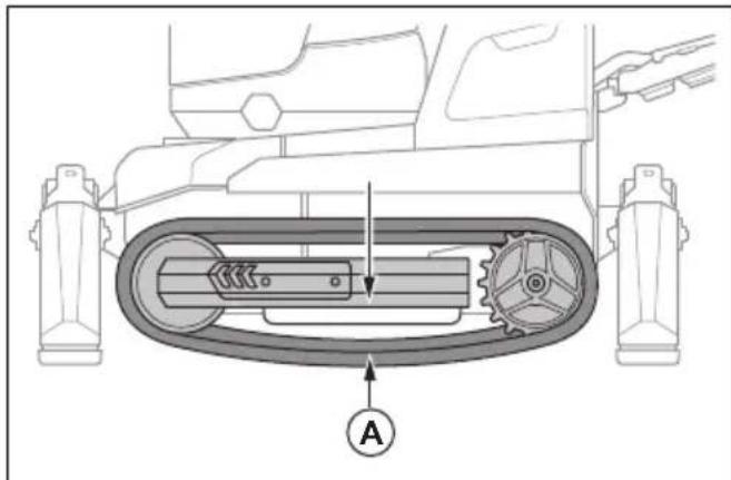 HUSQVARNA CEORA 544 EPOS - To manually adjust the caterpillar tracks tension (DXR 95) - 4