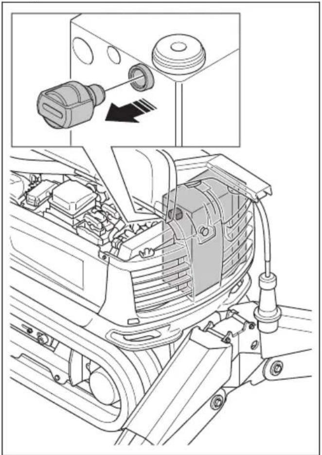 HUSQVARNA CEORA 544 EPOS - So ersetzen Sie den Hydraulikölfilter (DXR 275, DXR 305, DXR 315) - 3