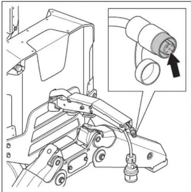 HUSQVARNA CEORA 544 EPOS - So verbinden Sie die Fernbedienung über ein CAN-Bus-Kabel mit dem Gerät (DXR 95) - 2
