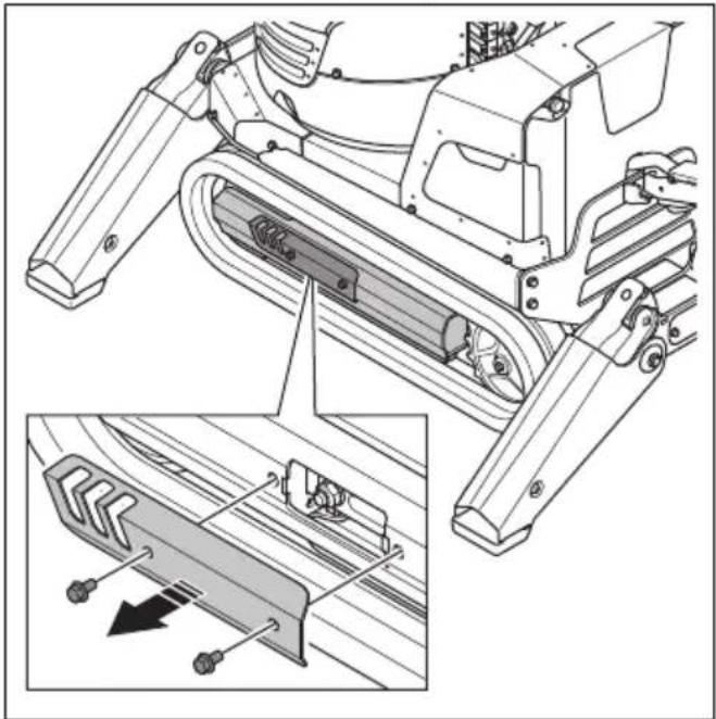 HUSQVARNA CEORA 544 EPOS - To remove and install the caterpillar tracks (DXR 95) - 1
