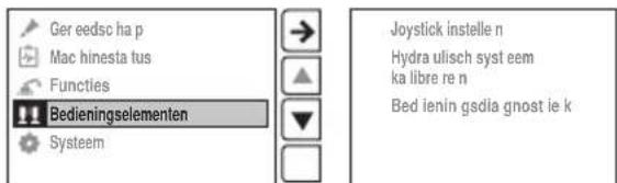HUSQVARNA CEORA 544 EPOS - Menu "Bedieningselementen" - 1