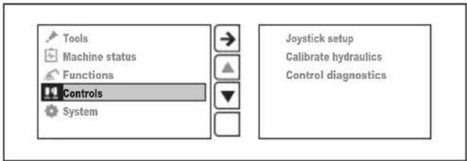 HUSQVARNA CEORA 544 EPOS - "Controls" menu - 1