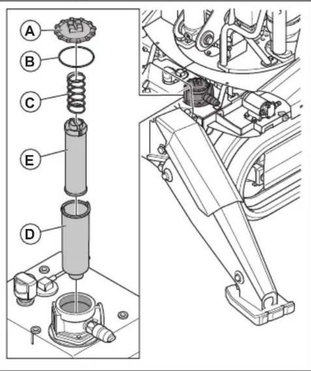 HUSQVARNA CEORA 544 EPOS - Het hydraulische-oliefilter vervangen (DXR 145) - 5
